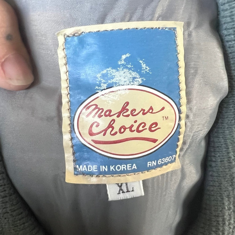 Maker's Choice Suede Leather/Knit Jacket‎ Vintage 70's - Picture 8 of 9